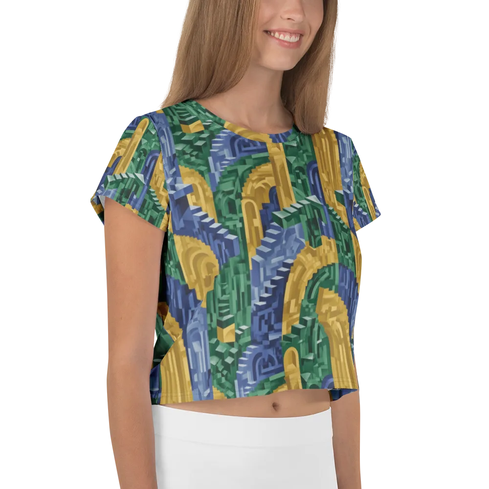 Moorish Maze on Crop Tee — Right