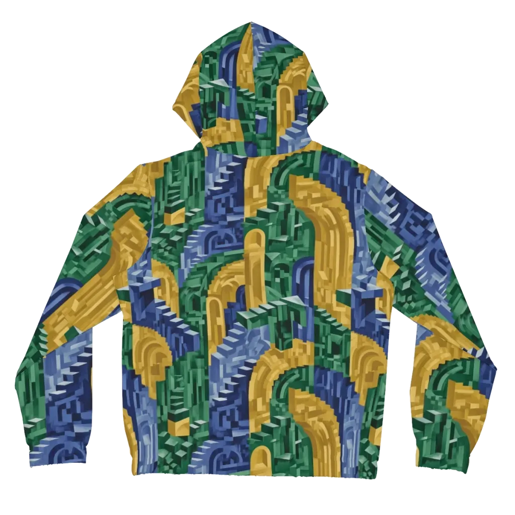 Moorish Maze on Women's Full-Zip Hoodie — Back