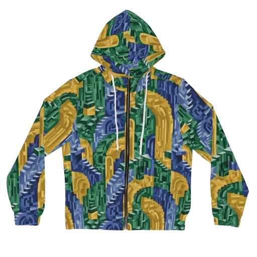 Moorish Maze on a Women's Full-Zip Hoodie