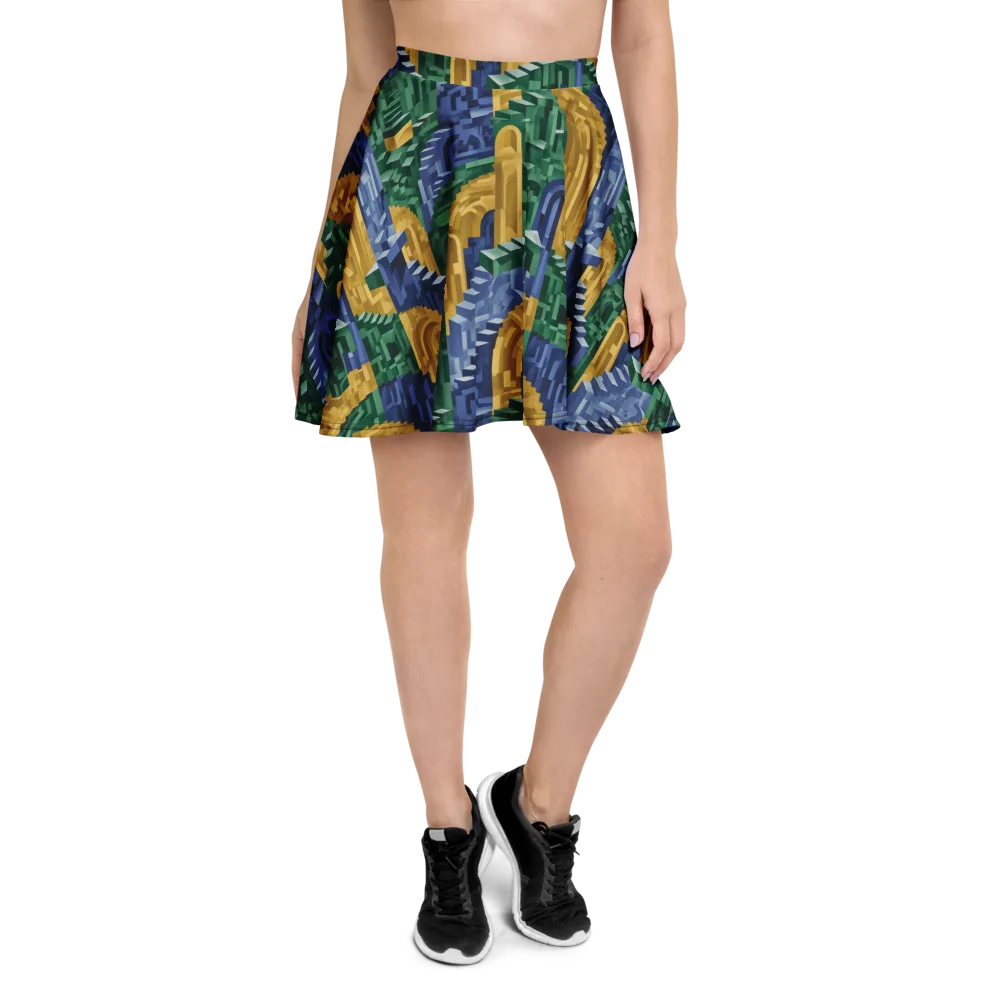 Moorish Maze on Skater Skirt — Front
