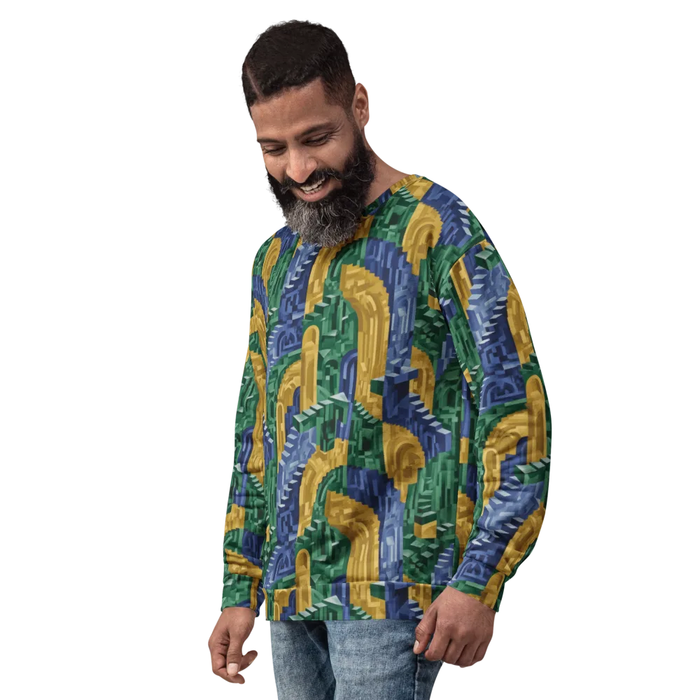 Moorish Maze on Sweatshirt — Left Front