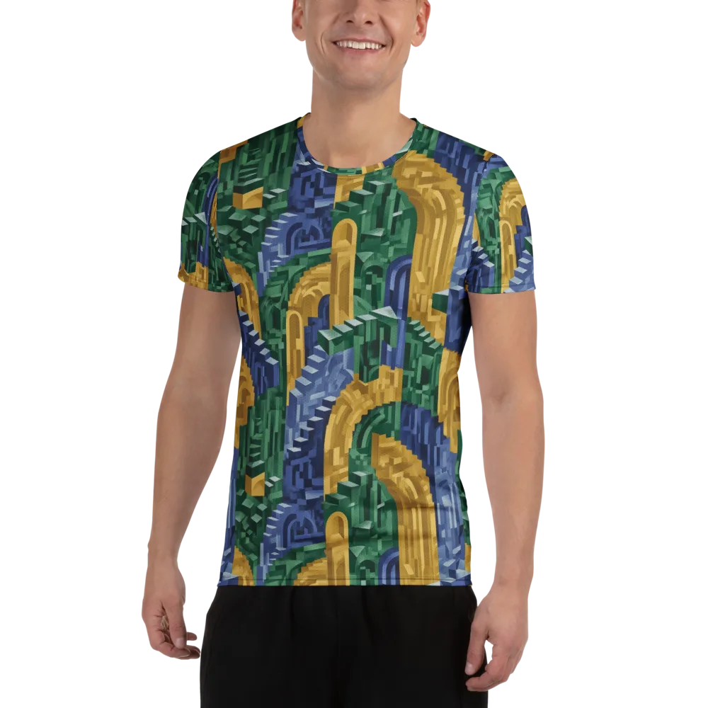 Moorish Maze on Men's Athletic T-Shirt — Front