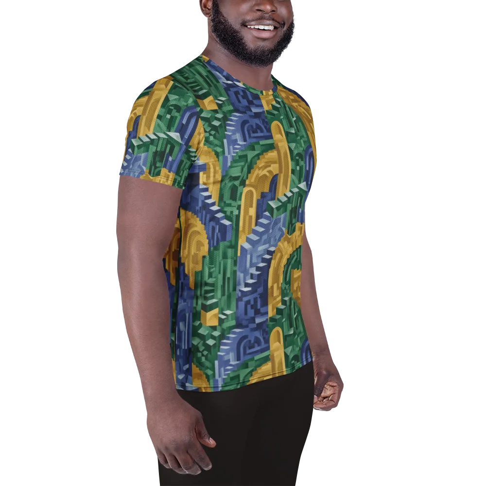 Moorish Maze on Men's Athletic T-Shirt — Right