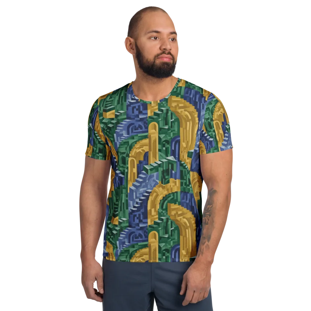 Moorish Maze on Men's Athletic T-Shirt — Front