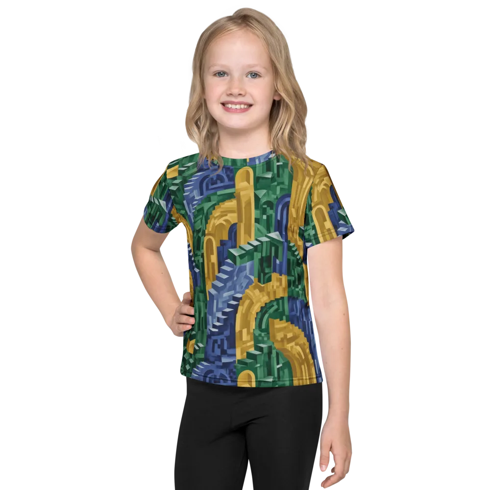 Moorish Maze on Kids Crew Neck T-Shirt — Front