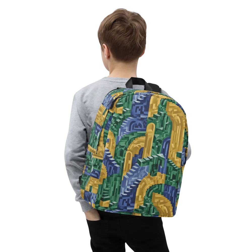 Moorish Maze on Minimalist Backpack — Zoomed-in