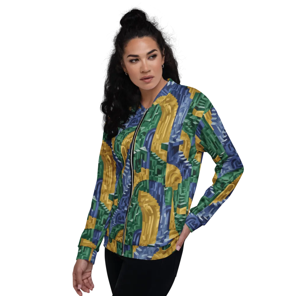 Moorish Maze on Bomber Jacket — Left