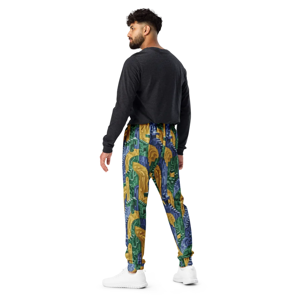 Moorish Maze on Men's Joggers — Back