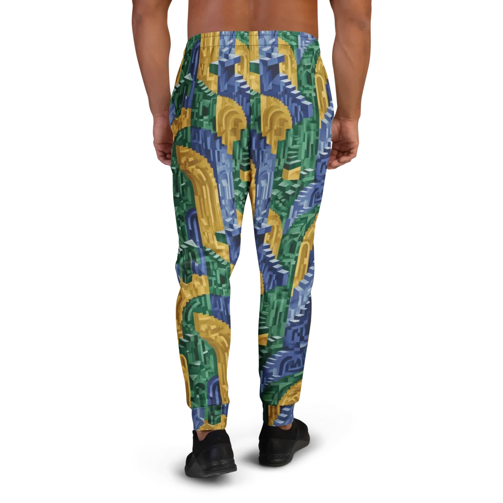 Moorish Maze on Men's Joggers — Back