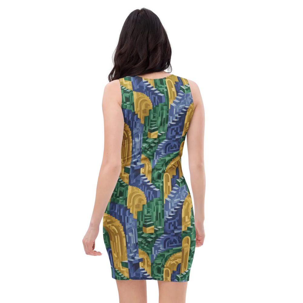 Moorish Maze on Bodycon Dress — Back