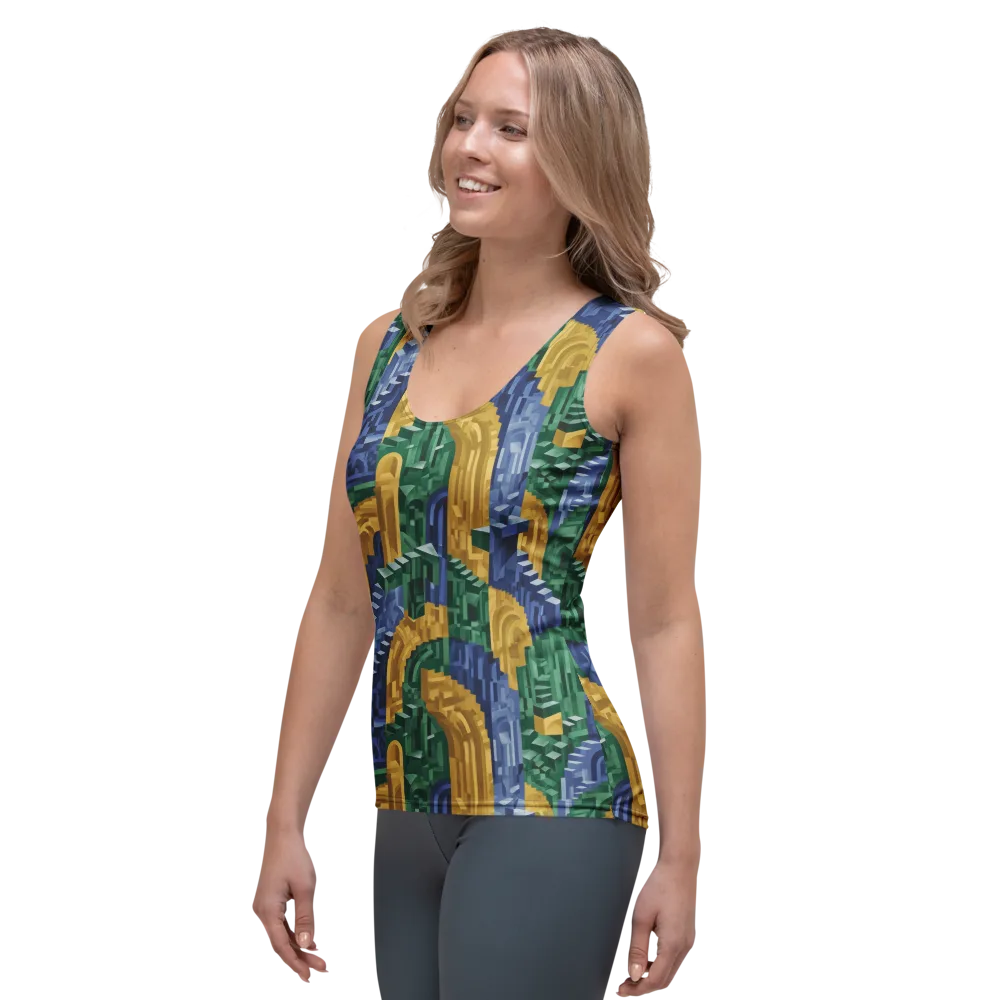 Moorish Maze on Women's Tank Top — Left Front