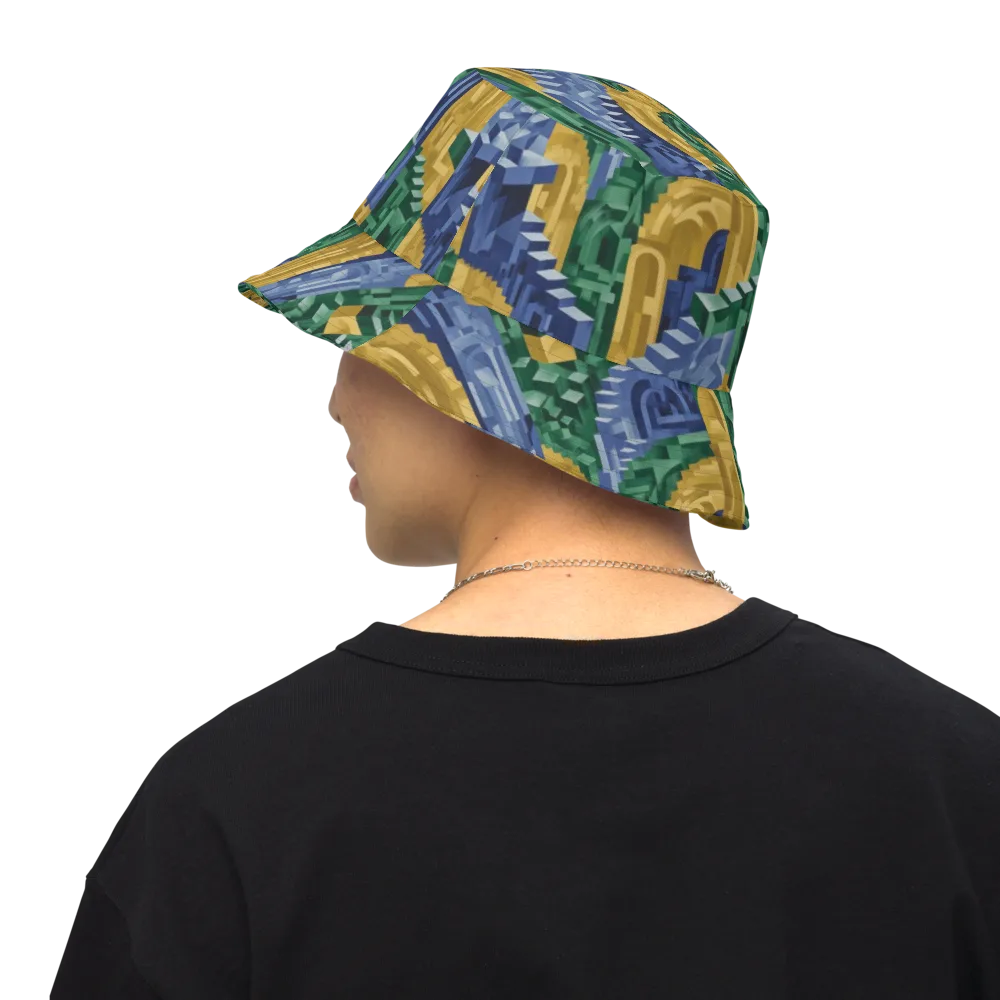 Moorish Maze on Reversible Bucket Hat — Back Inside