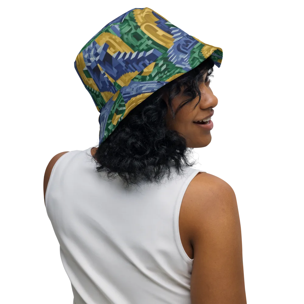 Moorish Maze on Reversible Bucket Hat — Right Outside