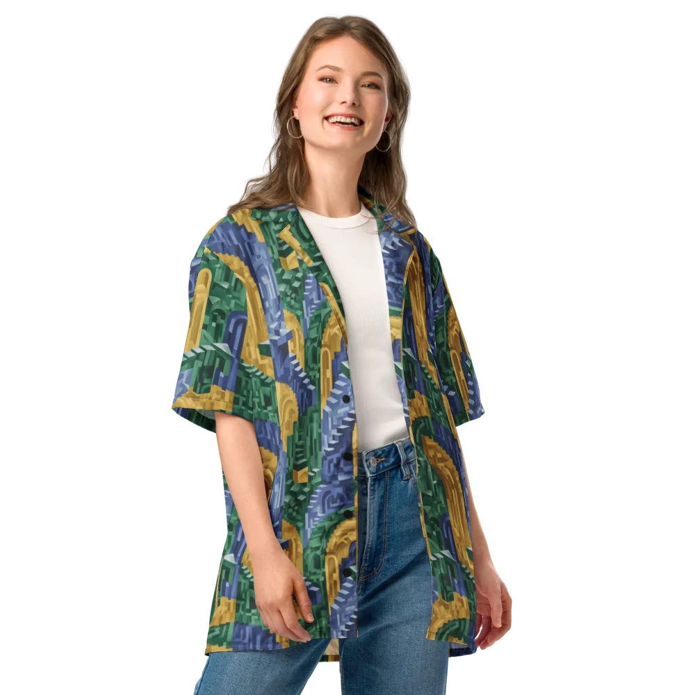 Moorish Maze on Button Shirt — Front