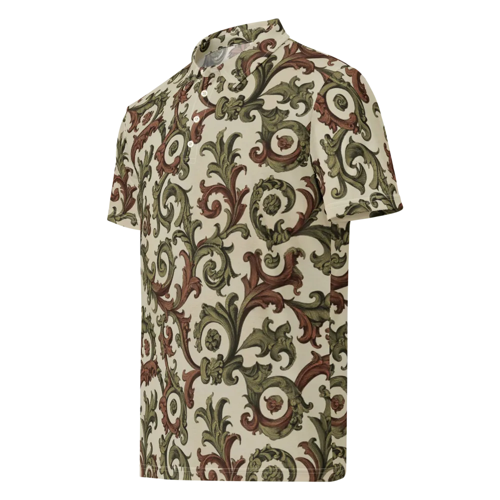 Acanthus Archive on Men's Slim Fit Polo Shirt — Left Front