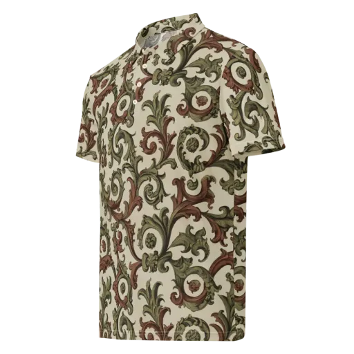 Acanthus Archive on a Men's Slim Fit Polo Shirt