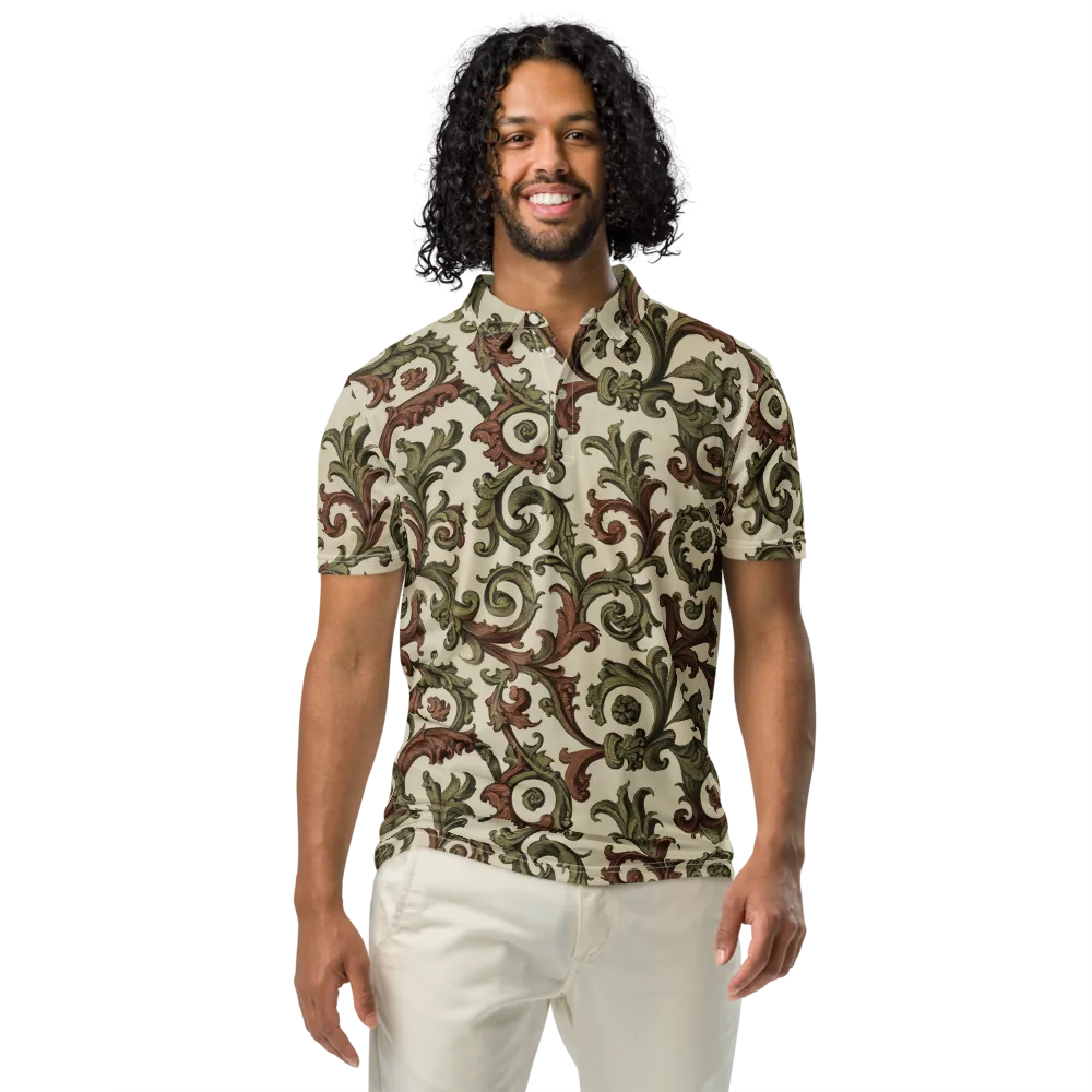 Acanthus Archive on Men's Slim Fit Polo Shirt — Front