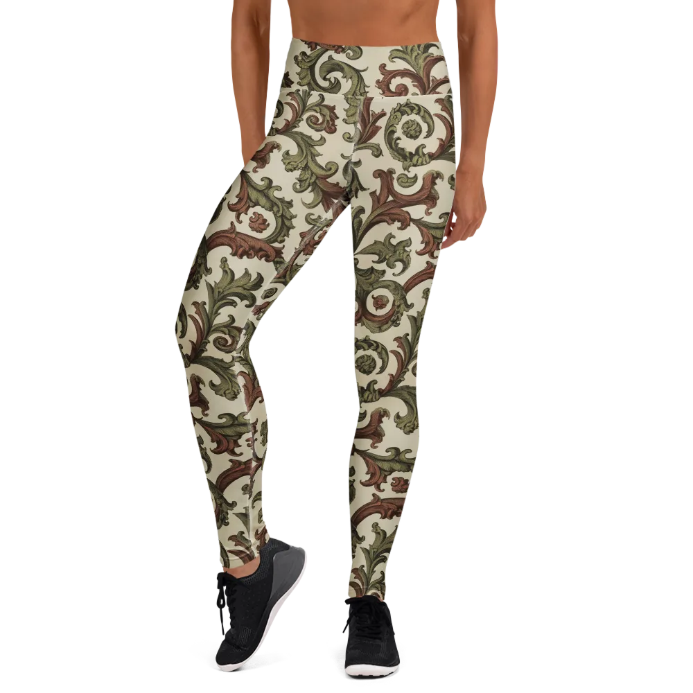Acanthus Archive on Yoga Leggings — Front