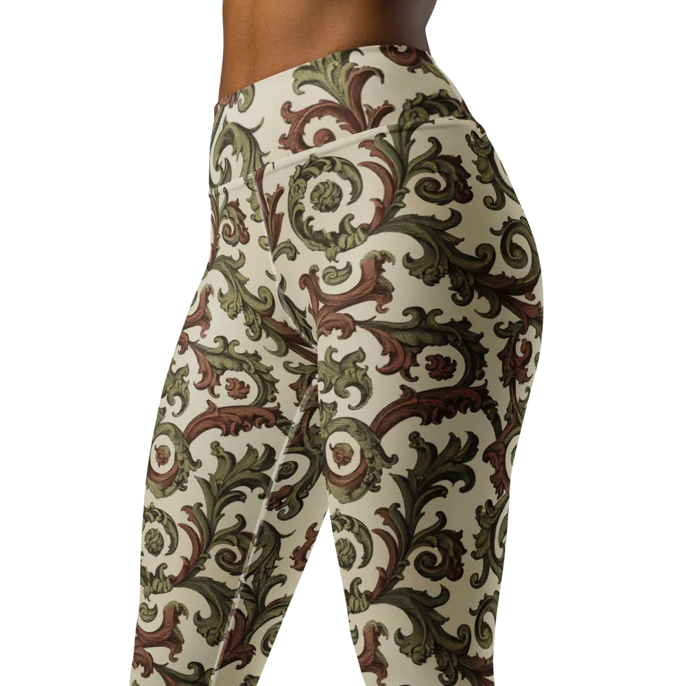 Acanthus Archive on Yoga Leggings — Left Front
