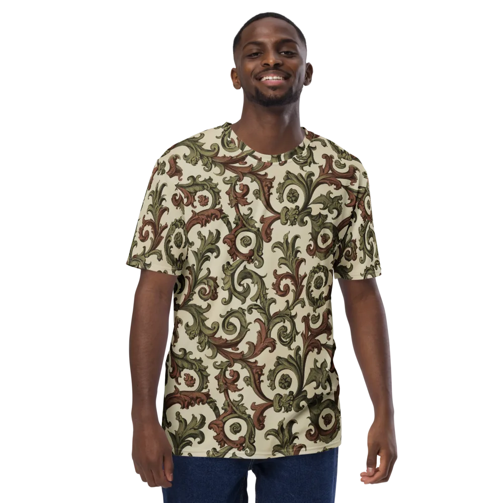 Acanthus Archive on Men's Crew Neck T-Shirt — Front