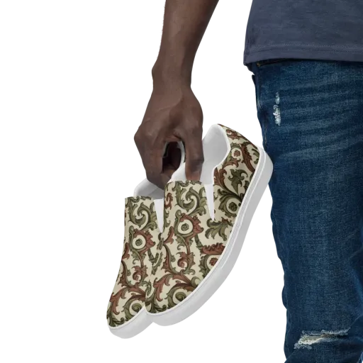 Acanthus Archive on a Men's Slip-On Canvas Shoes