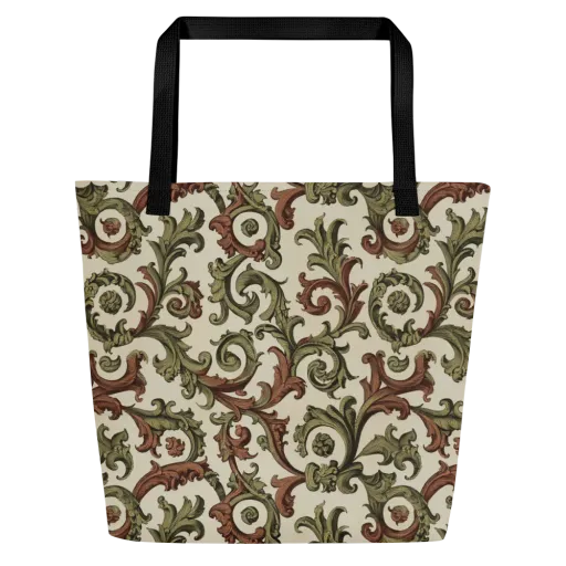 Acanthus Archive on a Large Tote Bag W/ Pocket