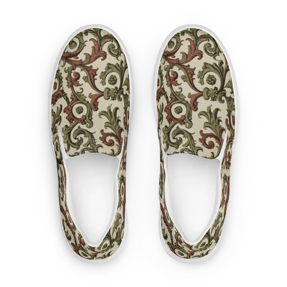 Acanthus Archive on Women's Slip-On Canvas Shoes — Front