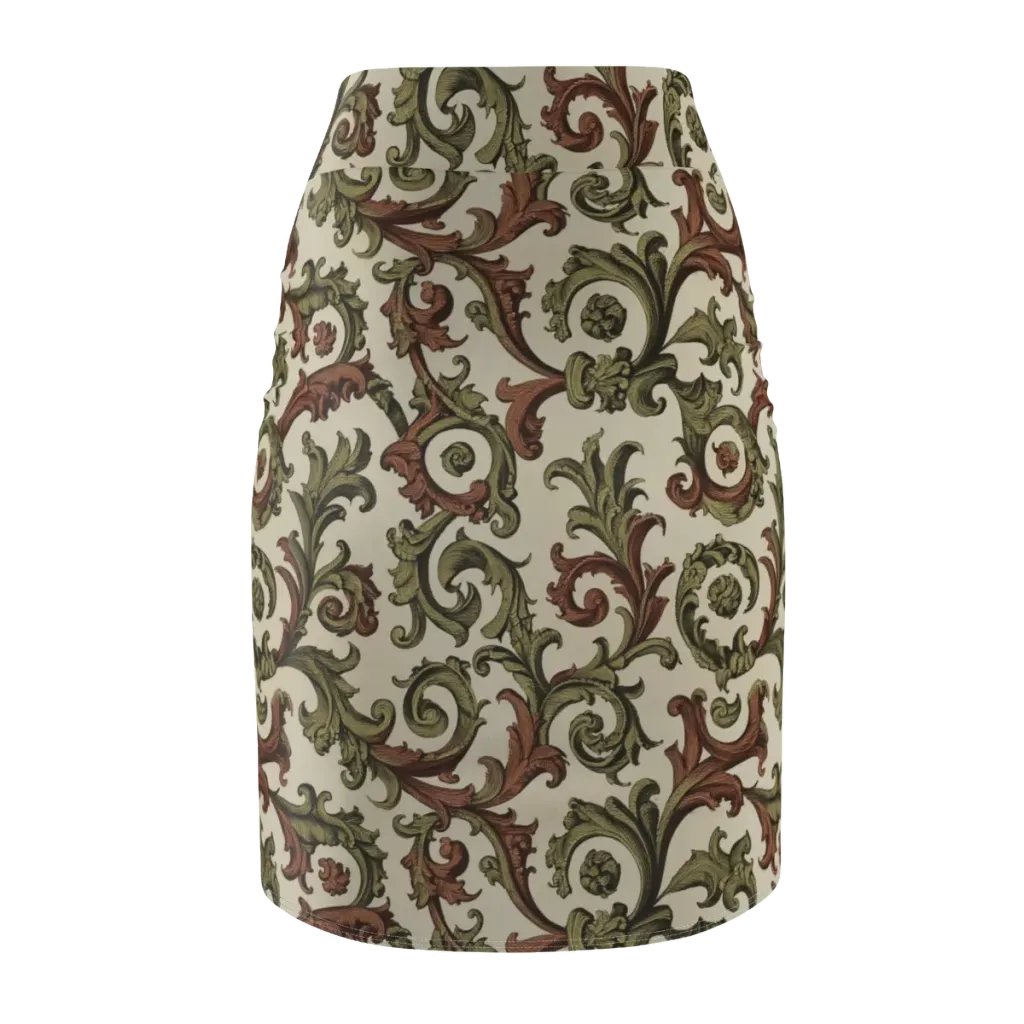Acanthus Archive on Pencil Skirt — Back
