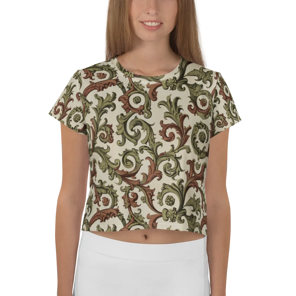 Acanthus Archive on Crop Tee — Front