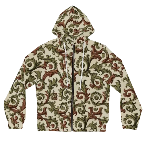 Acanthus Archive on a Women's Full-Zip Hoodie