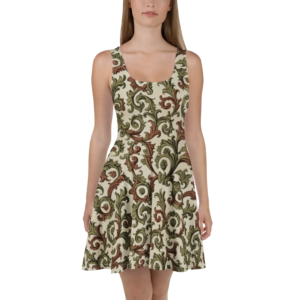 Acanthus Archive on Skater Dress — Front