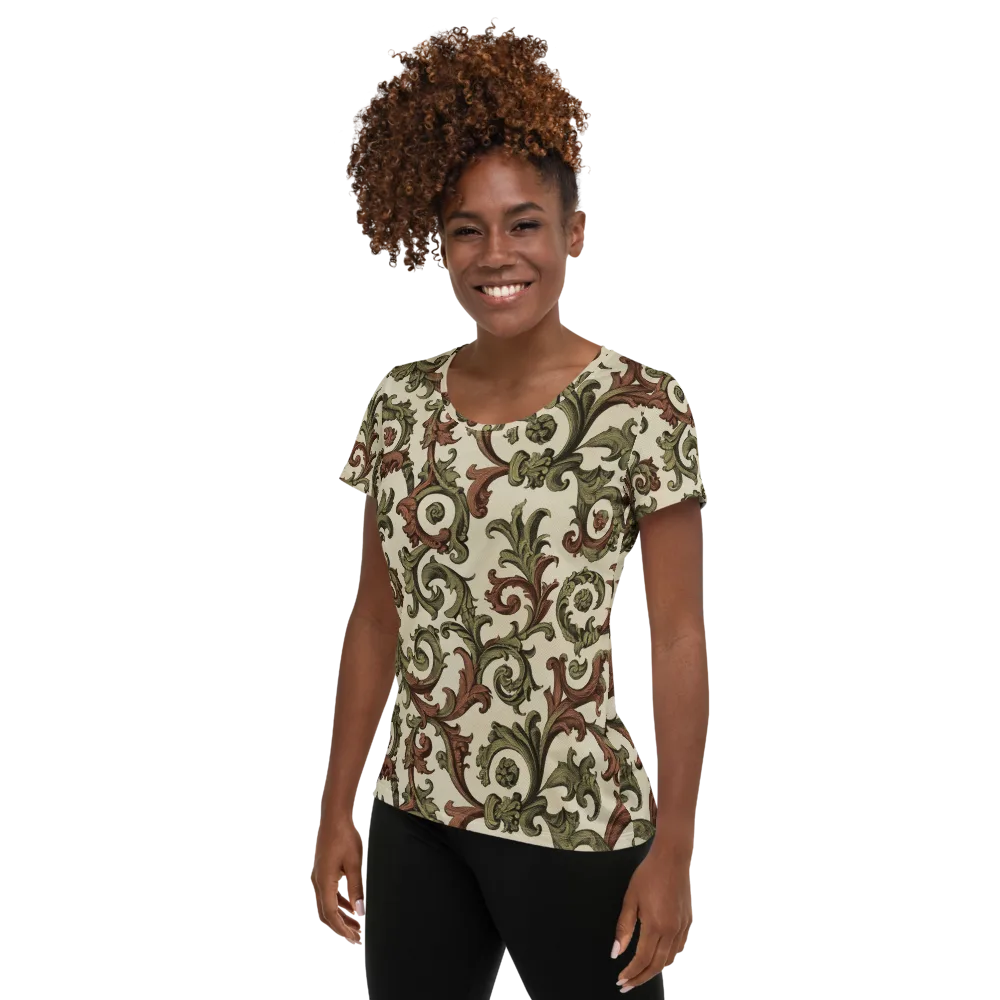 Acanthus Archive on Women's Athletic T-Shirt — Left