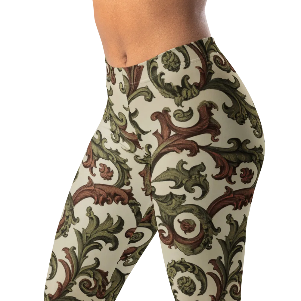 Acanthus Archive on Leggings — Left Front