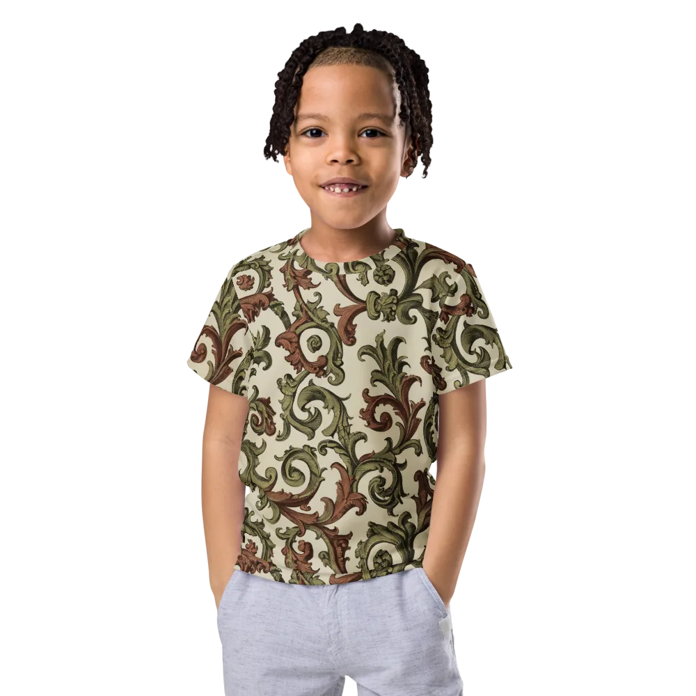 Acanthus Archive on Kids Crew Neck T-Shirt — Front