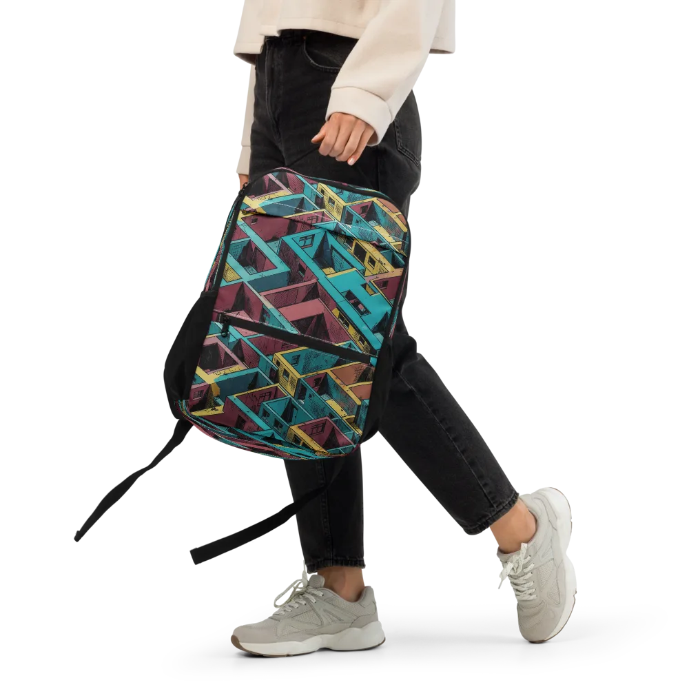 Concrete Kaleidoscope on Utility Backpack — Front