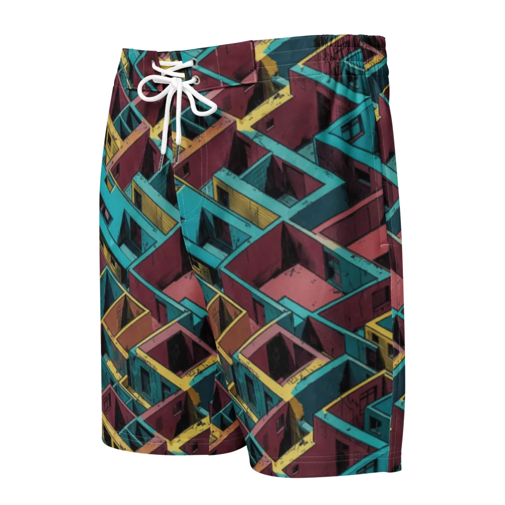 Concrete Kaleidoscope on Men's Board Shorts — Front