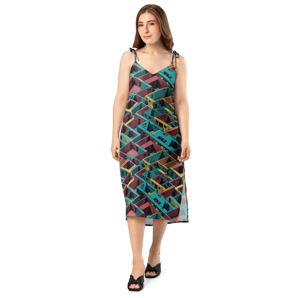 Concrete Kaleidoscope on Slip Dress — Front