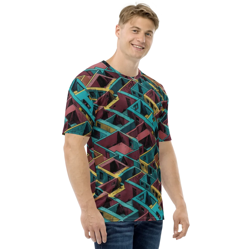 Concrete Kaleidoscope on Men's Crew Neck T-Shirt — Right