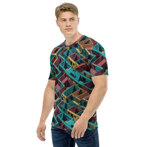 Concrete Kaleidoscope on a Men's Crew Neck T-Shirt