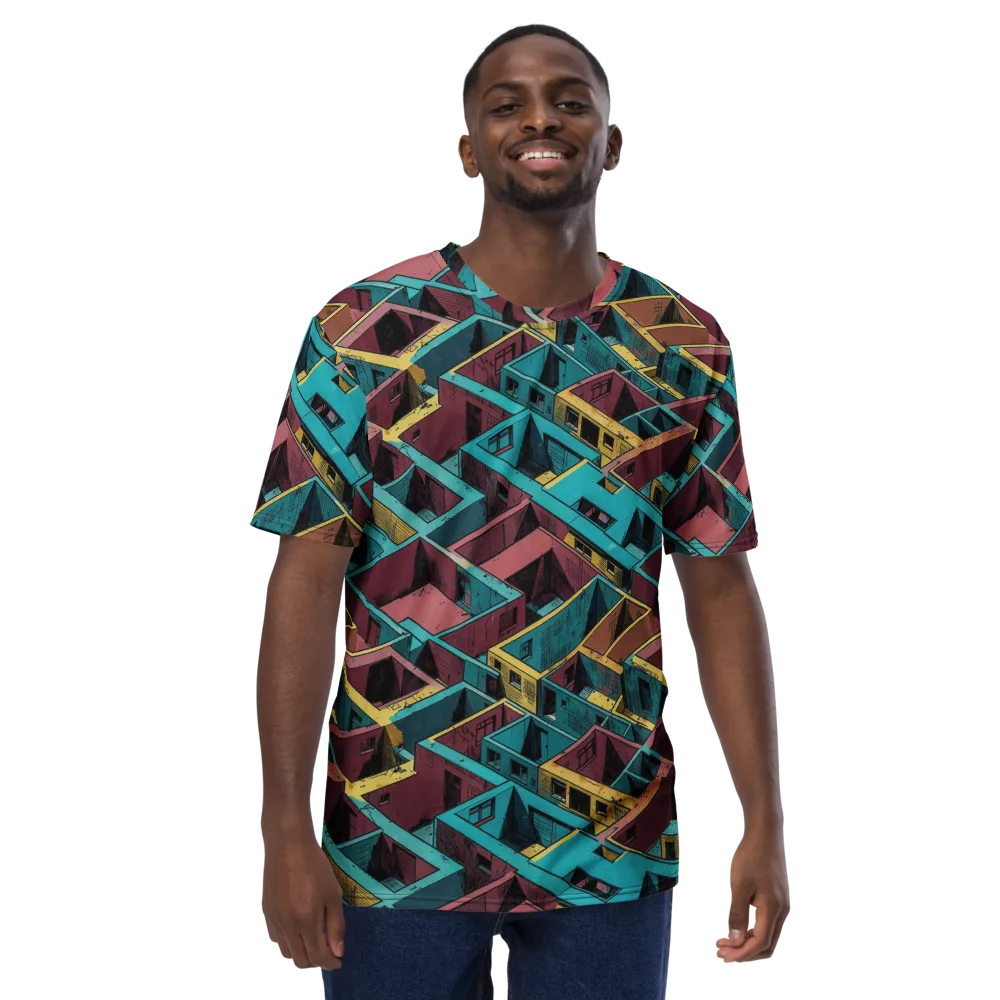 Concrete Kaleidoscope on Men's Crew Neck T-Shirt — Front