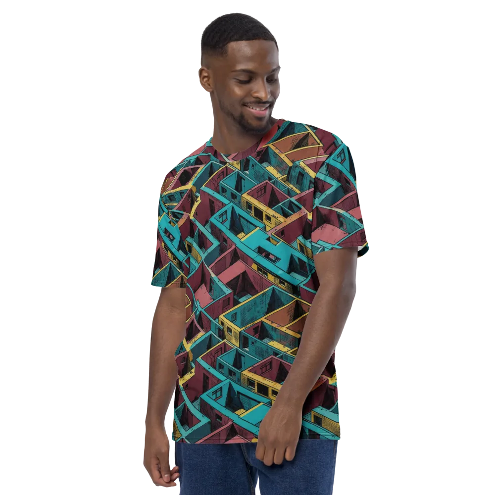 Concrete Kaleidoscope on Men's Crew Neck T-Shirt — Left