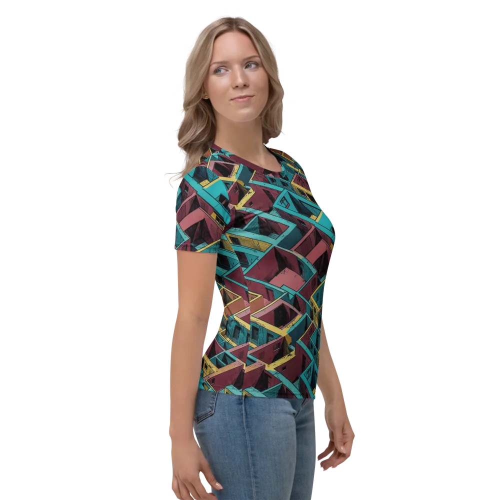 Concrete Kaleidoscope on Women's Crew Neck T-Shirt — Right