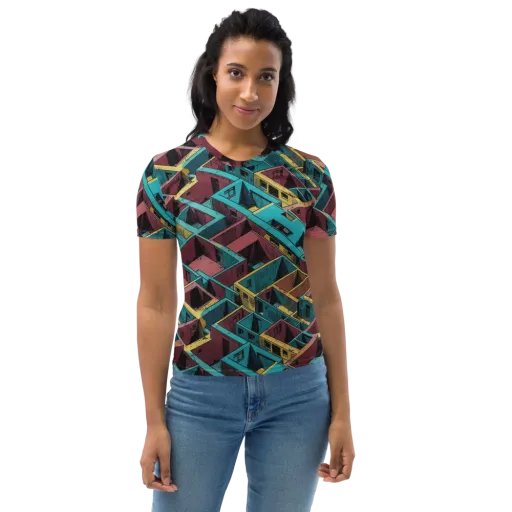 Concrete Kaleidoscope on a Women's Crew Neck T-Shirt
