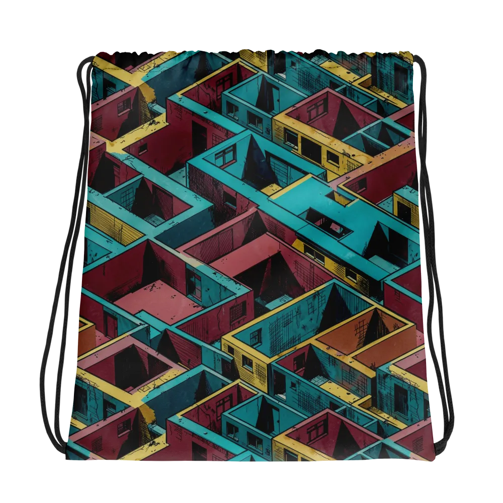 Concrete Kaleidoscope on Drawstring Bag — Photo
