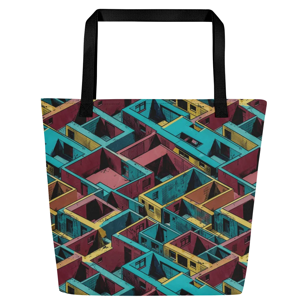 Concrete Kaleidoscope on Large Tote Bag W/ Pocket — Front