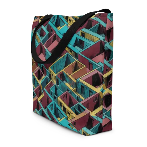 Concrete Kaleidoscope on a Large Tote Bag W/ Pocket