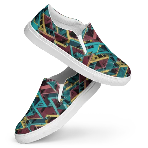 Concrete Kaleidoscope on a Women's Slip-On Canvas Shoes
