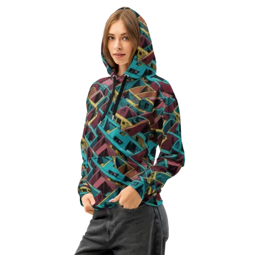 Concrete Kaleidoscope on a Cotton Hoodie