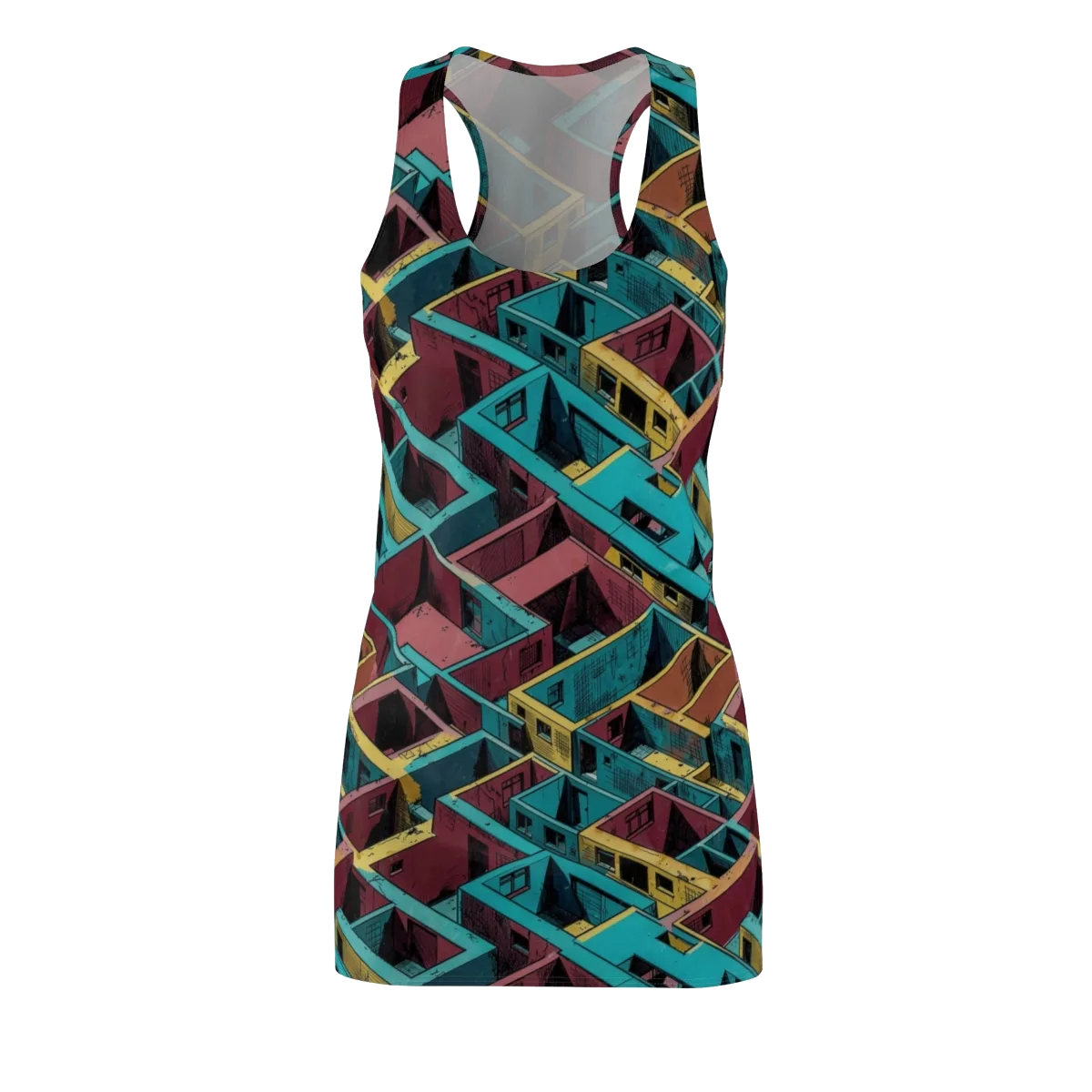 Concrete Kaleidoscope on Racerback Dress — Front