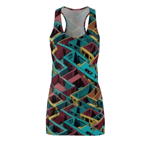 Concrete Kaleidoscope on a Racerback Dress